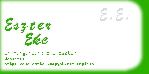 eszter eke business card